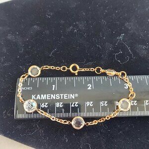 Vintage Avon Elegant Expression clear cz bracelet large